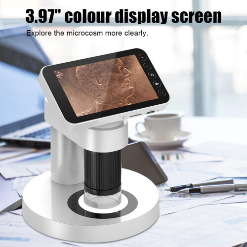 Microscope, microscope numérique LCD pour enfants, microscope numérique USB 1000X avec support professionnel, fonctions photo et vidéo 1