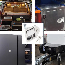 Cabinet Caravans Trailer StainlessSteel FlushPaddle Latches Door Handle Latches