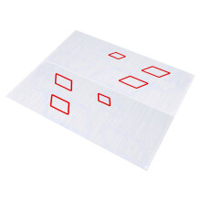 2x Auto Aufkleber Set PVC 100x38cm Weiß Rot Sport