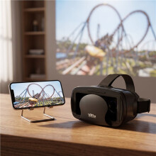 VR Glasses Full-Screen Virtual Reality 3D Glasses VR Set 3D Virtual Reality Goggles, Adjustable VR Glasses with Gamepad