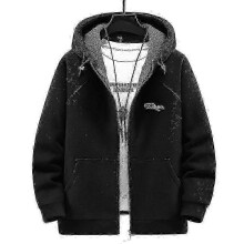 (9XL, Green) Thickened Polar Fleece Jacket for Fat Men Hooded Plus Size Warm 4XL