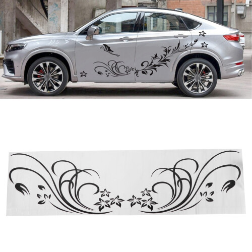 Auto Dekoration Aufkleber Schmetterling Blumen 2