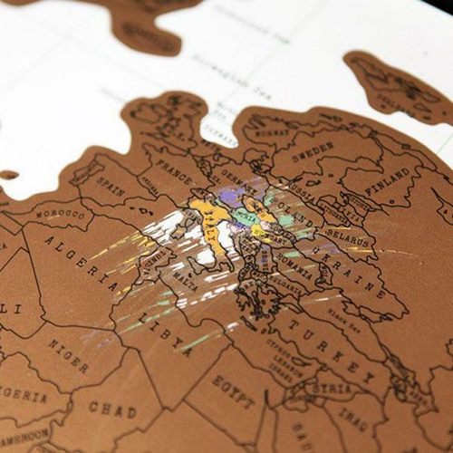 Large Size Scratch Off World Map Poster Personalized Travel Vacation Log Gift UK 1