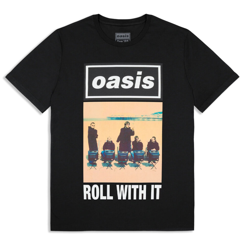 Oasis (Xs, Black) Roll With It Single Cover T Shirt