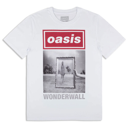 Oasis (L, White) Oasis Wonderwall Single Cover T Shirt