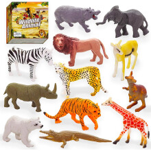 VingaHouse Lot de 12 Figurines Réalistes d'Animaux pour Enfants