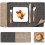 Ensemble de 6 sous-verres carrés Myir JUN : double face, gris-beige 1