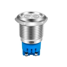 Gebildet 1 x AC/DC 12V 19mm Czerwona Lampa Błyskowa LED Alarm 90dB