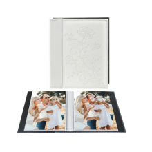 Lniane Mini Albumy Fotograficzne 10x15, Zestaw Mieści 100 Zdjęć - Biały