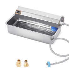 Automatic Dog Water Dispenser, 2 Gallons 304 Stainless Steel Large Dog Water Bowl Dispenser for Indoor/Outdoor, Pet