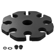 Microphone Holder for Mic Handheld Microphone Storage Organizer for 1/4In,3/8 and 5/8In Threaded Stand Hold to 8 Mics