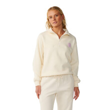 (L, Off White) Rip Curl Womens Party Wave Half Zip Fleece
