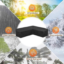 (S (215 x 215 x 87cm)) Water Repellent Protective Cover Cover Corner Sofa Outdoor