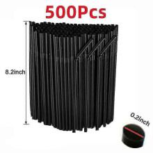 (500Pcs Multicolour) 1000x Straws Plastic Bendy Colourful Straws Birthday Wedding Summer Party Drink