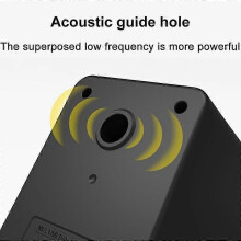(Black White) Compact 2.1 Subwoofer USB Speaker Set 12W, 3.5 Mm, USB Power Supply, use in PC, Laptop, Tablet and Smartphone