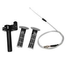 Motorcycle Grips 7/8 inch 22mm Hand Grip with Throttle with Twist Cable for ATV Quad Pit Dirt Bike Motocross Black