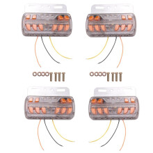 4Pcs LED Trailer Lights 12-24V Side Lights Trailer Tail Lights Truck Side Lights Signal Lights
