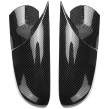 Chifre de Boi de Fibra de Carbono de Carro Retrovisor Lateral Vidro Espelho Moldura Moldura Tampas de Espelho Lateral para Megane MK2