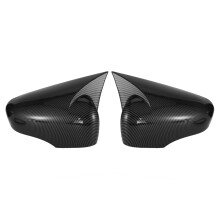 Chifre de Boi de Fibra de Carbono Do Carro Retrovisor Lateral Vidro Espelho Moldura Moldura Tampas Dos Espelhos Laterais para Clio MK4