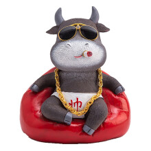 Car Ornament Resin Cattle Decoration Car Dashboard Decor Ornaments Auto Accessories Car Interior Interior Accessories A