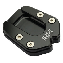 Motorcycle Black Aluminum Alloy Side Stand Enlarger Plate Kickstand Enlarge Extension for CF650