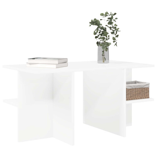 VidaXL vidaXL Coffee Table White 87 x 50 x 45 cm Engineered Wood 1