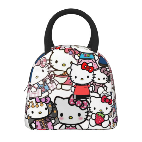 Hello Kitty τσάντα φαγητού φορητή μονωμένη τσάντα φαγητού ψυγείου με μπροστινή τσέπη 1