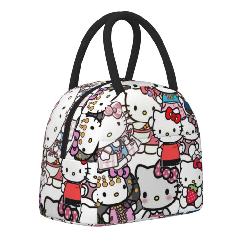 Hello Kitty τσάντα φαγητού φορητή μονωμένη τσάντα φαγητού ψυγείου με μπροστινή τσέπη 2