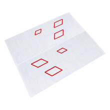 Auto Aufkleber Satz 2 Stück 100x38cm PVC Weiß Rot