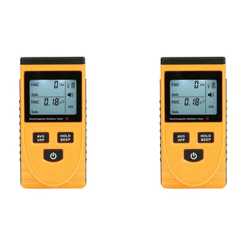 2X Socket Radiation Detection,Portable Dosimeter Counter with LCD Display, Radioactive Detector GM3120