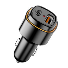 Carregador de Carro USB, Carregador de Carro USB C PD20W / PPS20W e QC 3.0 18W / SCP22.5W Adaptador de Carro, para IPhone13 / 12 / X / 8 Square