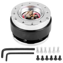 Steering Wheel Hub Adapater,Universal 6 Hole Steering Wheel Quick Release Hub Adapter Snap Off Boss Kit