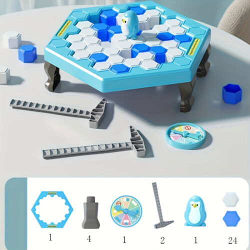 Interaktives Pinguin-Eisbrecher-Spielzeug |Knocking Disassembling Wall Brettspiel 2