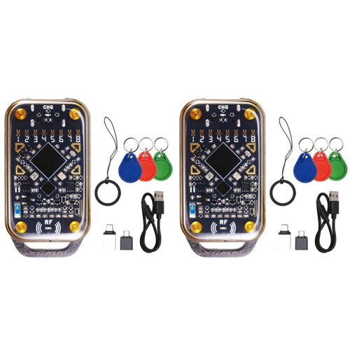2X Chameleon Ultra  Card Emulator RFID  Chip Reader 125Khz 13.56Mhz Card Decode NFC Duplicator+6xUID Keychain