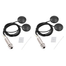 2X Gitarren Tonabnehmer Akustischer Elektrischer Piezo Mikrofon Kontakt für Gitarren Violine Ukulele Mandoline Banjo Cello
