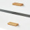 Commodas - HELLOSHOP26 - Comoda Lowboard com bordas arredondadas - Bambu - 2 gavetas - 90x40x45 cm 4