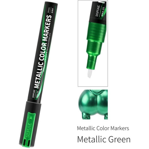 DSPIAE MKA Super Metallic  Brush Pen Environment-Friendly Water-Based Soft   Green Gold B 2