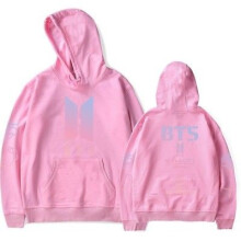 (Tag L=US S,Pink)Moletom com capuz Love Yourself Kpop Bts Bangtan masculino bolso suéter Us1 unissex