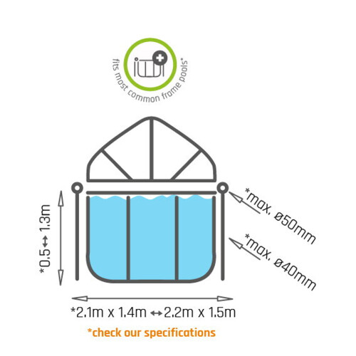EXIT TOYS EXIT Pool Dome 7x5ft – Universal 2