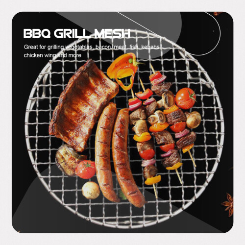Δίχτυ μπάρμπεκιου Hibachi Grill Grill Wire Cooling Rack Ανοξείδωτη σχάρα κάρβουνου Φορητή μικρή 1