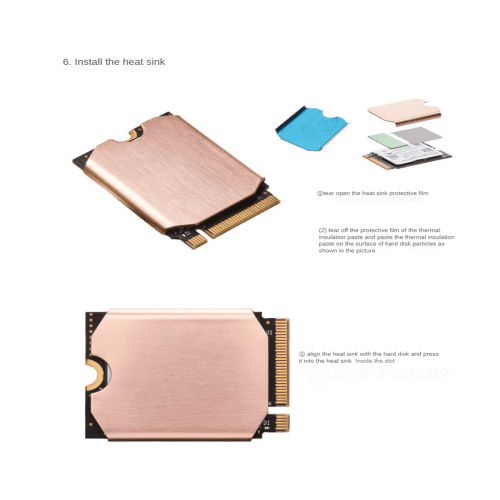 Ψύκτρα M.2 2230SSD Σκληρός δίσκος στερεάς κατάστασης M2NVMe, χάλκινο θερμαντικό σώμα για 1