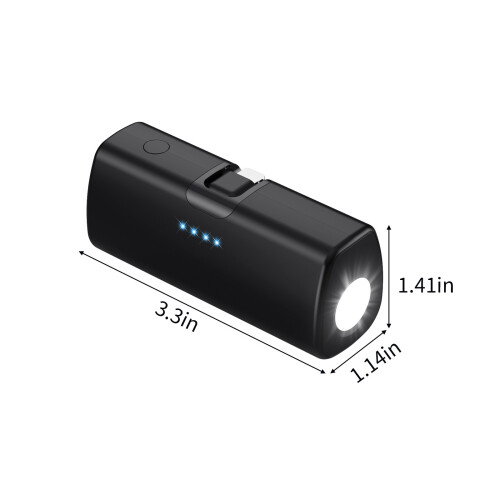 Φορητό Power Bank 3000mAh Γρήγορη φόρτιση, φακός και φορτιστής για τηλέφωνα Type-C - Ασφαλές 2