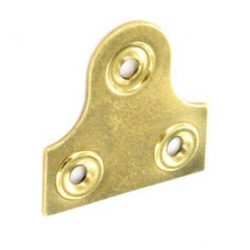 (50mm, Brass) Securit Plain Glass Fitting Plates (Pack Of 2) 1