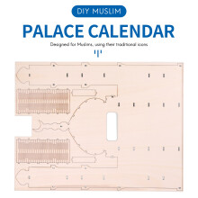 Eid Mubarak Countdown Calendar DIY Ramadan Decoration Wooden Small Candy Gift Drawer for Home Party Decoration Style 2