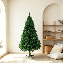 7FT Artificial Christmas Tree PVC Xmas Tree Quick-assemble Tree with Stand Christmas Party Decor