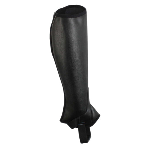 (XS, Black) Saxon Unisex Equileather Half Chaps