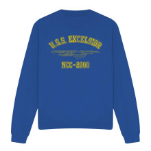 (M, Royal Blue) Star Trek Unisex Adult Excelsior Athletic Sweatshirt
