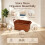 4 Pack Rectangular Hand Woven Wicker Storage Baskets with Handles, Water Repellent Brown Organizer Bins for Shelves 2