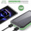 Ηλιακός φορτιστής 8000mAh, Power Bank με γρήγορη φόρτιση, διπλές έξοδοι και είσοδοι USB, 2