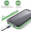 Ηλιακός φορτιστής 8000mAh, Power Bank με γρήγορη φόρτιση, διπλές έξοδοι και είσοδοι USB, 3